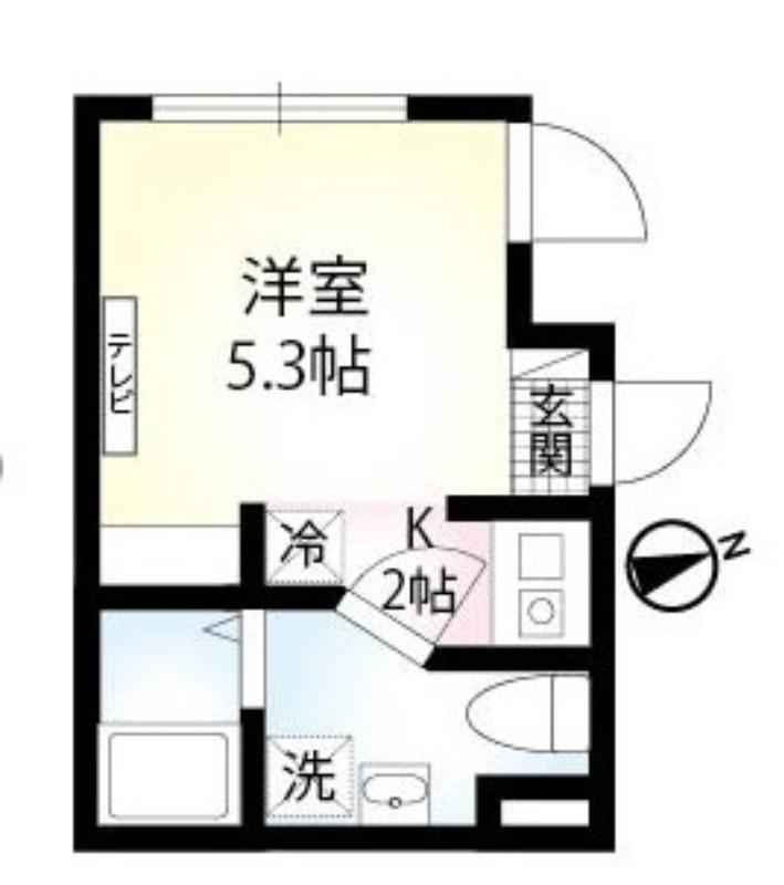 ALTA CLASSE(1K/2階)の間取り写真