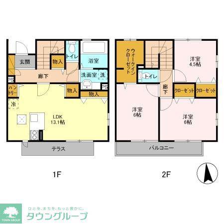 クレシェンテ市川(3LDK/2階)の間取り写真
