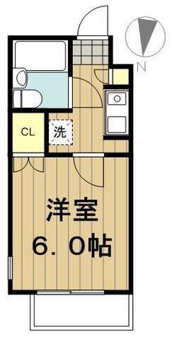 スカイコート新宿落合第3(1K/3階)の間取り写真