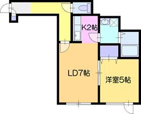 アイリヴィエール(1LDK/2階)の間取り写真