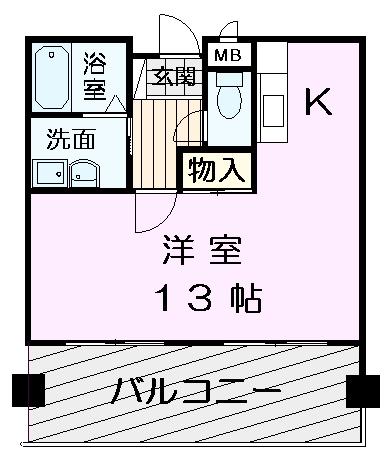 ミレニアムU(1K/5階)の間取り写真