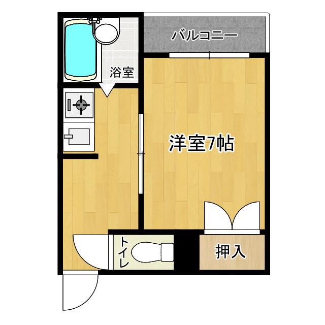 ミエビル(1K/7階)の間取り写真