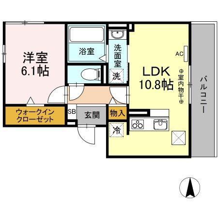 サンメゾン・桜(1LDK/1階)の間取り写真
