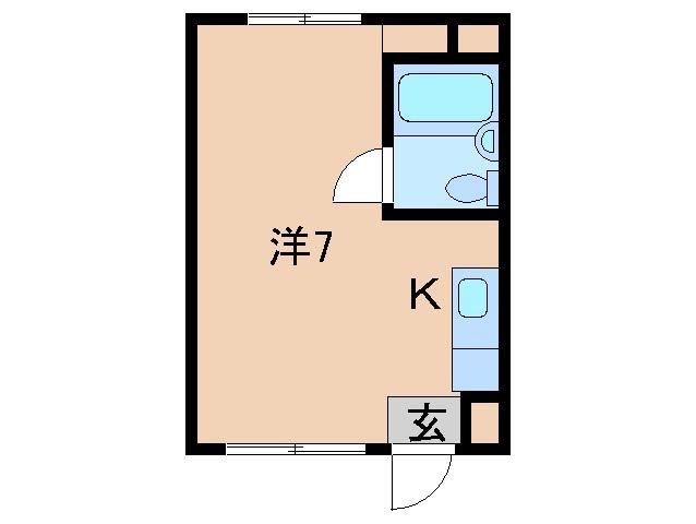 レジデンスアキラ(ワンルーム/1階)の間取り写真