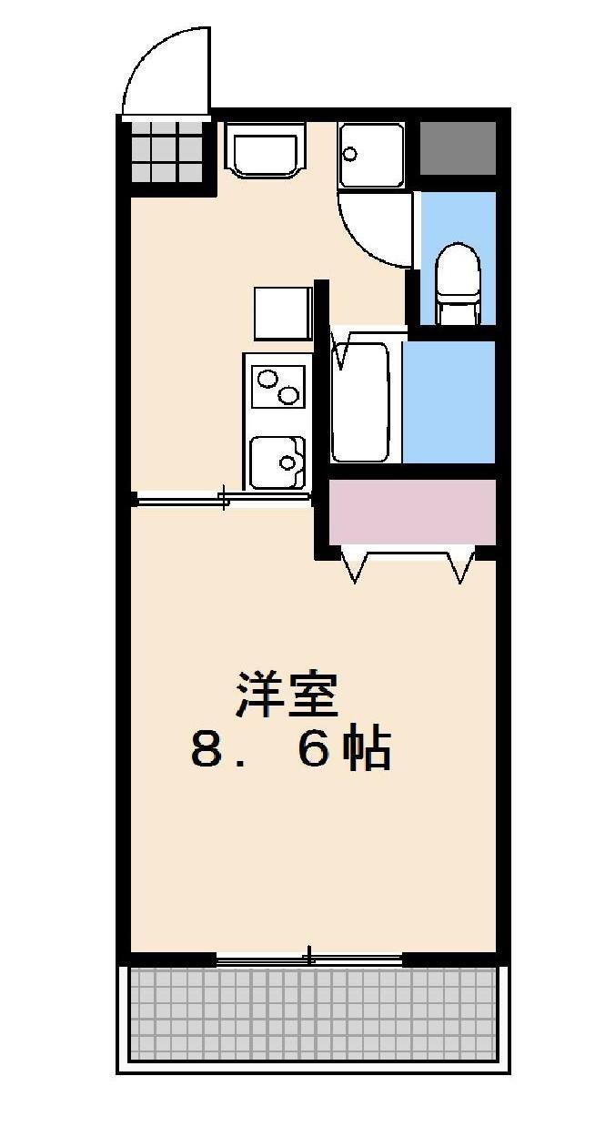 エスハイツ(1K/1階)の間取り写真