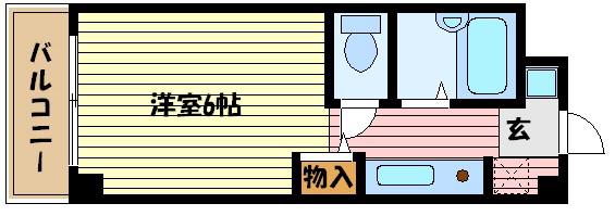 SOLEIL SUMIYOSHI(1K/2階)の間取り写真