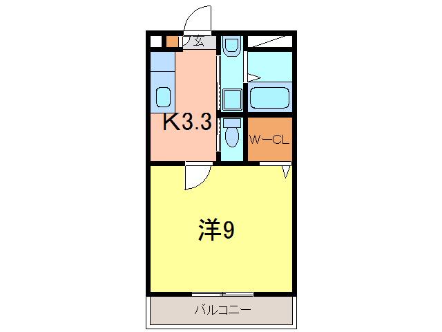 サンメゾン弘栄(1K/1階)の間取り写真