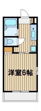 チェリーハウス(1K/1階)の間取り写真