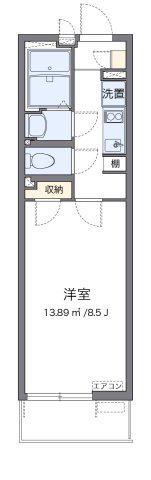 クレイノレジデンス矢上(1K/1階)の間取り写真