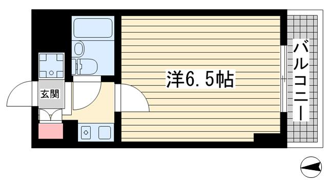 サンプラザ三宮70(1K/10階)の間取り写真
