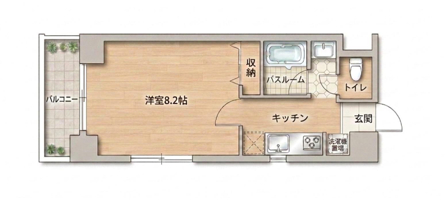 ベターアール吉成(1K/3階)の間取り写真