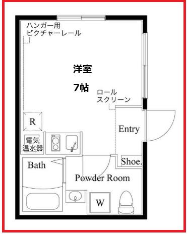 カーサピアッザ錦糸町(ワンルーム/2階)の間取り写真
