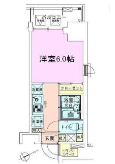 門前仲町レジデンス伍番館(1K/2階)の間取り写真