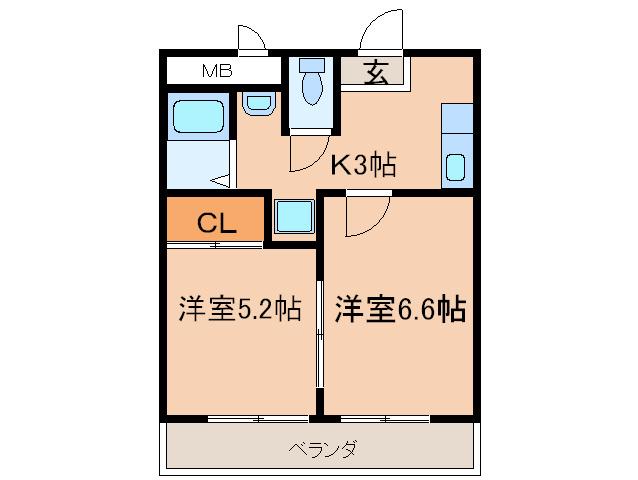 GRAND LUMIERE(2K/8階)の間取り写真