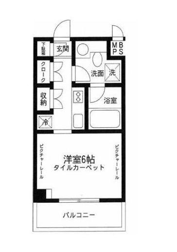 ミノワホームズ10(1K/3階)の間取り写真