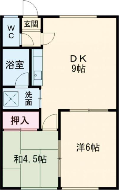 サンウイング(2LDK/2階)の間取り写真