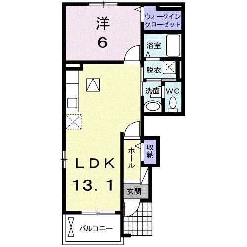 アヴァンセ・I(1LDK/1階)の間取り写真