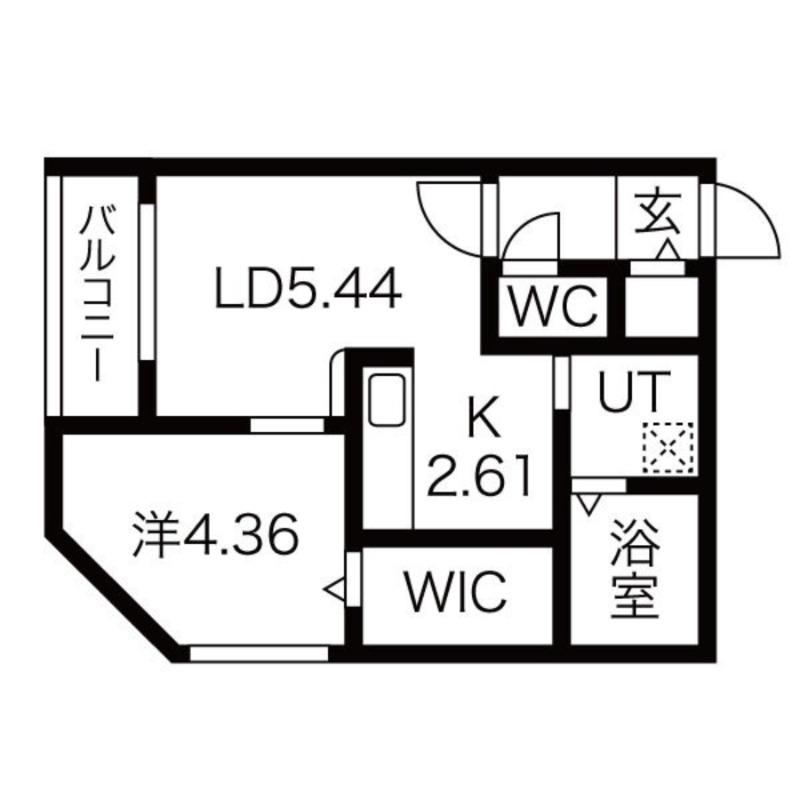 タルト南郷(1LDK/4階)の間取り写真