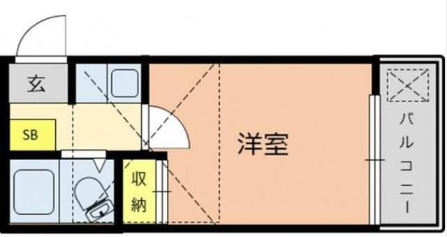 レジデンス狛江I(1K/1階)の間取り写真