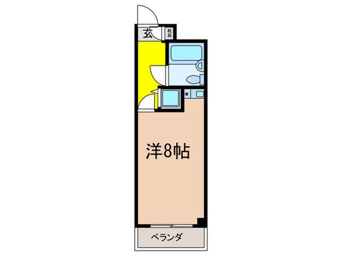 ライオンズマンション上石神井第2(ワンルーム/4階)の間取り写真