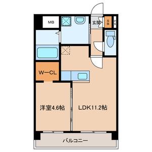 WISTERIA SUITE(1LDK/7階)の間取り写真