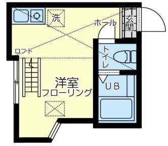ユナイト根岸プラシド・ドミンゴ(ワンルーム/2階)の間取り写真