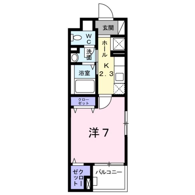 CASA VERDE(1K/4階)の間取り写真