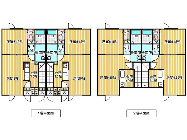 ＪＲ根室本線 札内駅 徒歩44分 2階建 築9年(1LDK/2階)の間取り写真