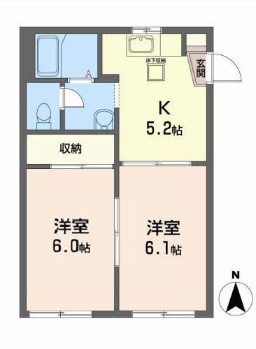 セフィラST(2K/1階)の間取り写真
