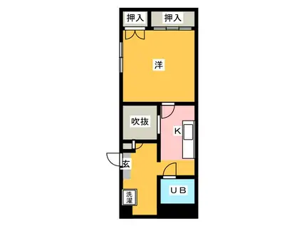 小山ハイツ(ワンルーム/3階)の間取り写真