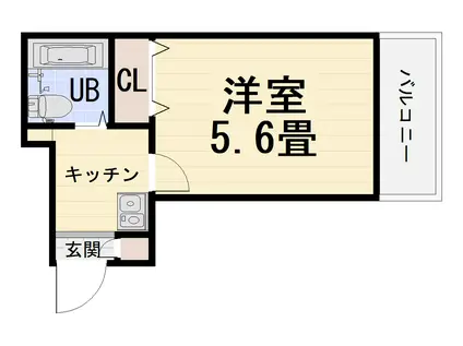 ルナ・レガーロ(1K/1階)の間取り写真