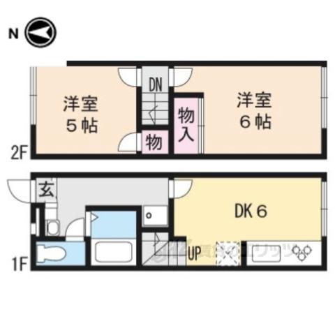 レオパレスNINE(2DK/1階)の間取り写真