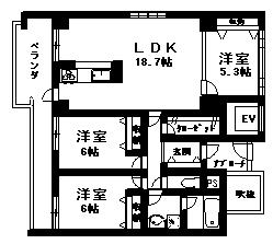 マジェスコート(3SLDK/2階)の間取り写真