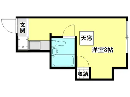 大森ビル(ワンルーム/4階)の間取り写真