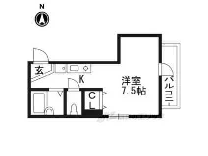 REGIA伏見新町(ワンルーム/3階)の間取り写真
