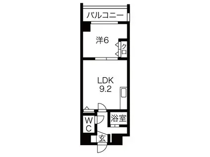 パレスT新栄(1LDK/4階)の間取り写真