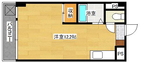 とんぼビル(ワンルーム/2階)の間取り写真