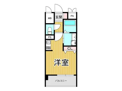エクシード武庫之荘Ⅱ(ワンルーム/4階)の間取り写真