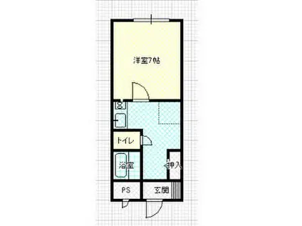 メゾン橋本C(1K/1階)の間取り写真