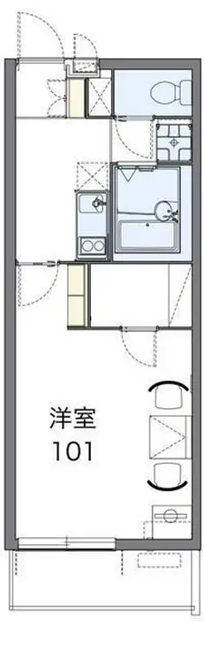 レオパレスルームス北越 3階階 間取り