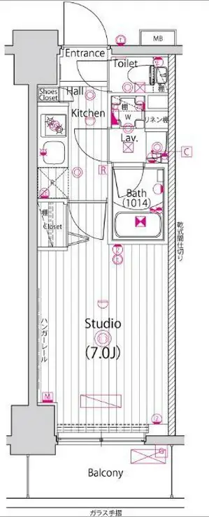 ガーラ・リバースクエア横濱南 2階階 間取り