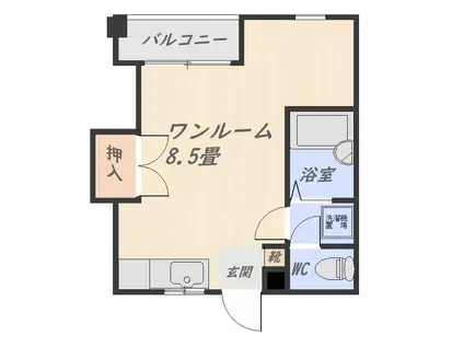 MAISON ビラメール(ワンルーム/3階)の間取り写真