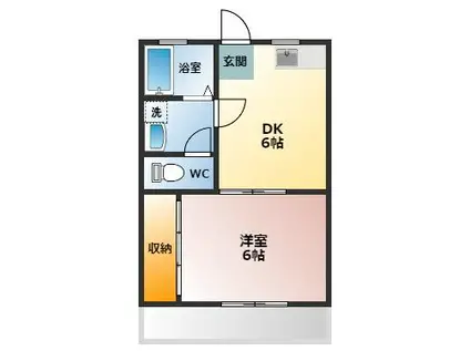 スペチアーレ(1DK/2階)の間取り写真