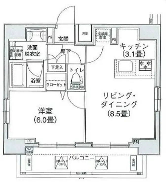 アイル大森壱番館 13階階 間取り