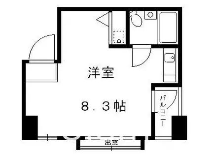 グランドパレス堀川(1K/11階)の間取り写真