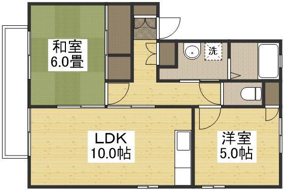 イスタナ・イマオカB(2LDK/2階)の間取り写真