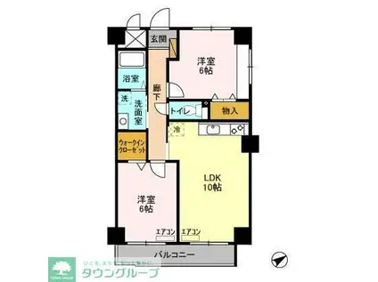 NTマンション(2LDK/2階)の間取り写真