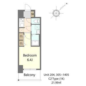 S-RESIDENCE堺ALTKLAS(1K/14階)の間取り写真