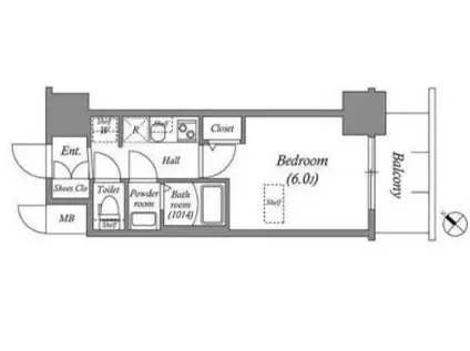 アドバンス神戸ラシュレ(1K/5階)の間取り写真