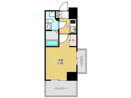 KDXレジデンス中延(1K/5階)の間取り写真